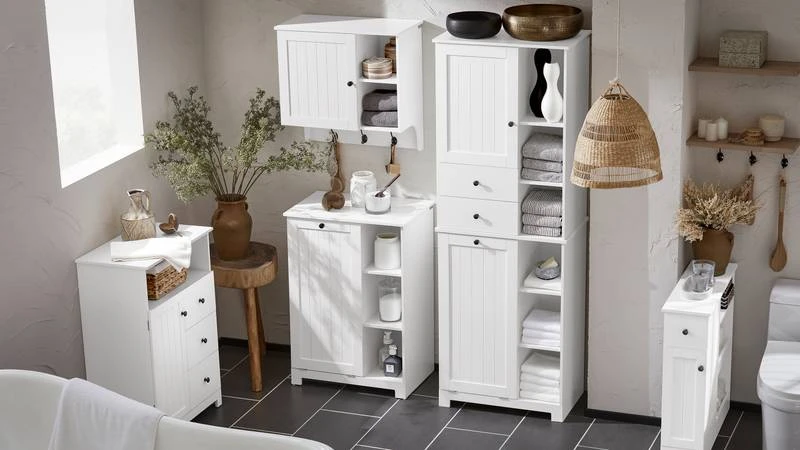 Armoire Haute Salle De Bain BZR103-W – Image 4