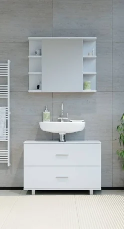 Salle De Bains Ilias Blanc (2 éléments)