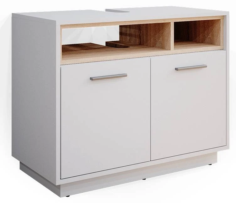 Meuble Sous-lavabo Beatrice Blanc/sonoma