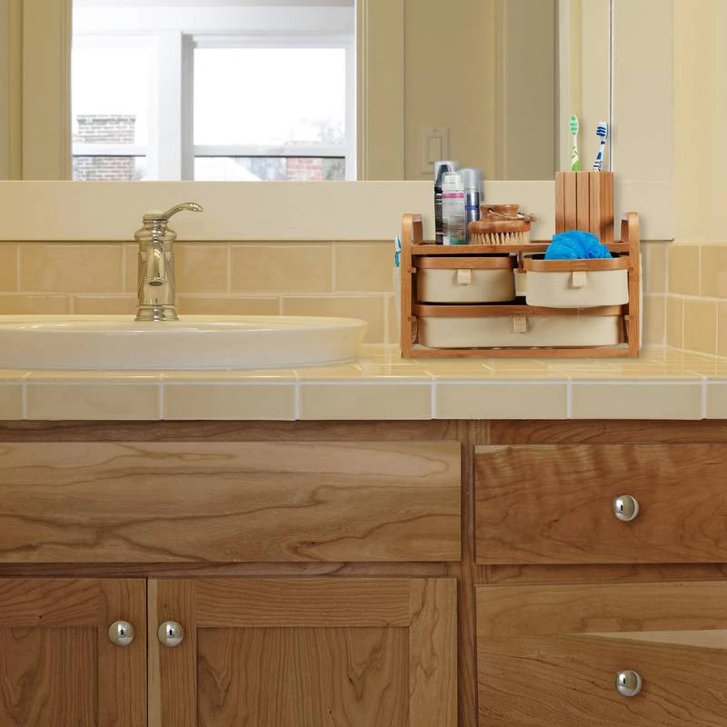 Commode Mini En Bambou 3 Casiers SDB – Image 2