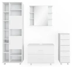 Salle De Bains Ilias Blanc (4 éléments)