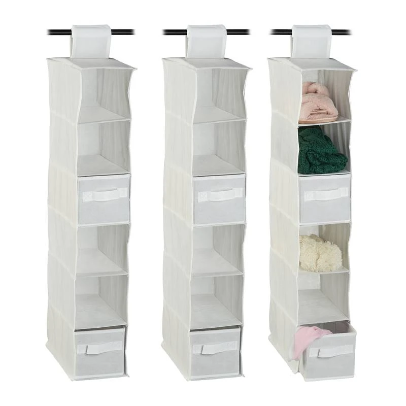 3xÉtagère Suspendue Tissu Armoire – Image 7