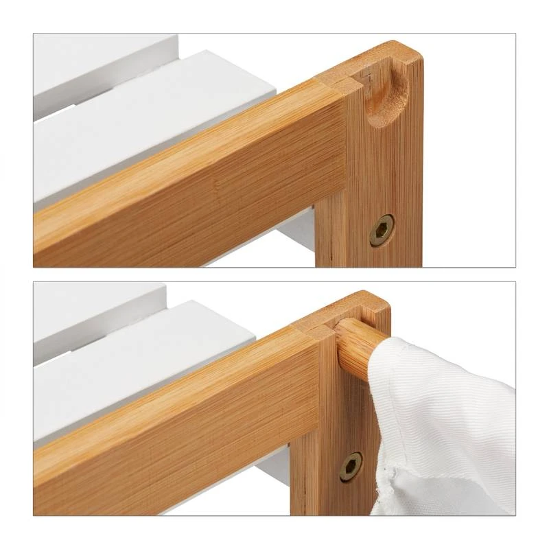 Étagère à 4 Niveaux Avec Panier à Linge – Image 7