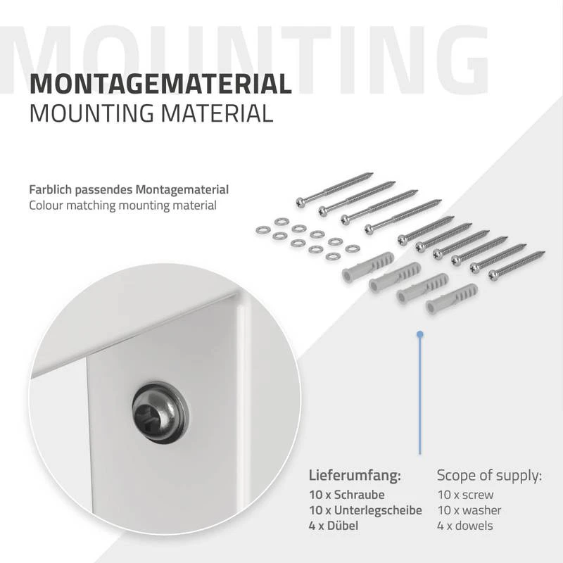 Support Mural En L 300x150x30 Mm Blanc – Image 6