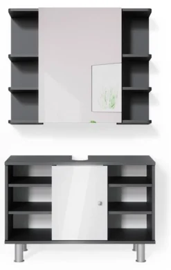 Salle De Bains Fynn Anthracite (2 élém.)