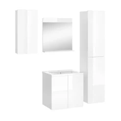 Salle De Bains Izan Blanc (4 éléments)