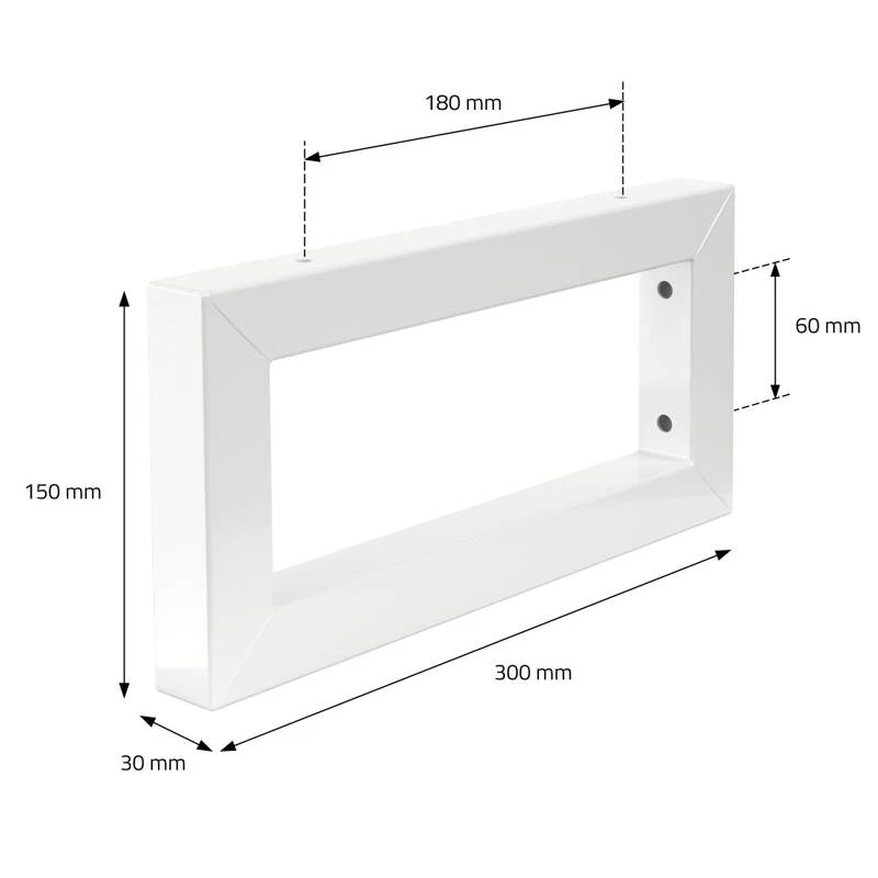 Console Murale 300x150x30mm Blanc – Image 7