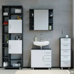 Salle De Bain Ilias Anthracite (4 élém.)