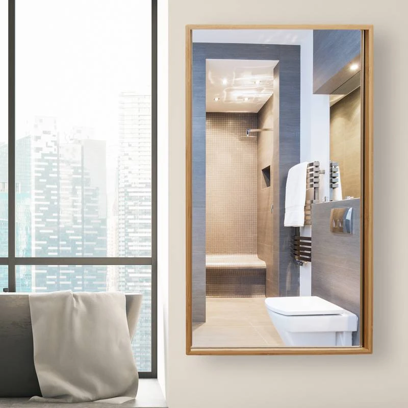 Armoire De Salle De Bain Miroir Bambou – Image 2