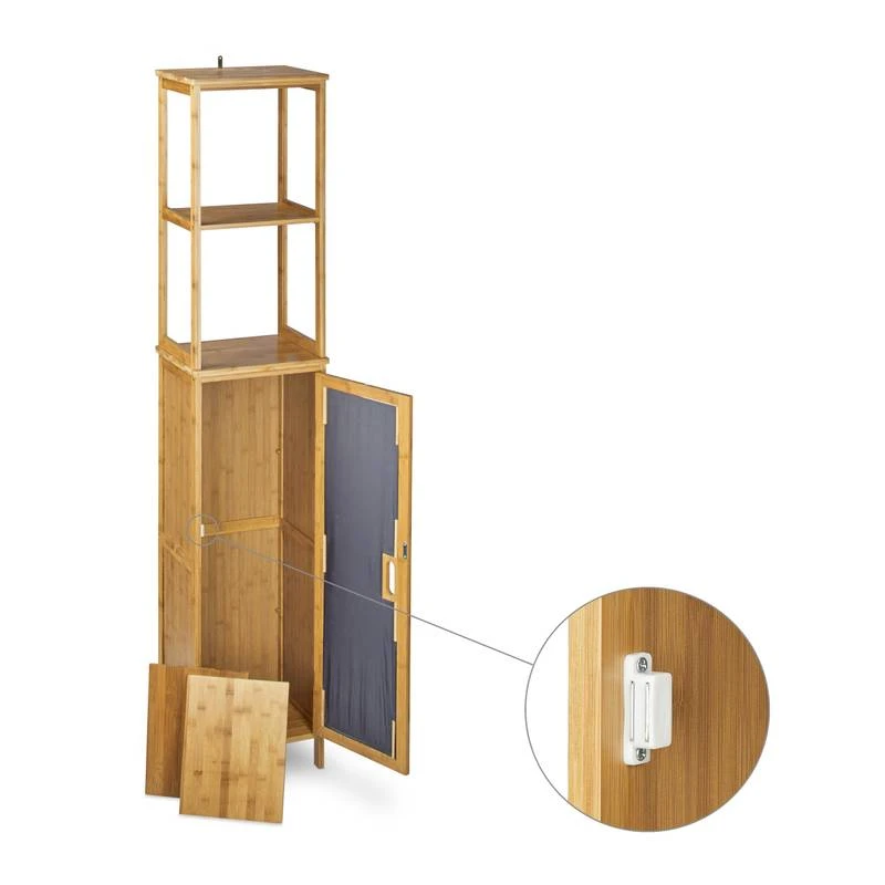 Armoire De Salle De Bain Bambou 5 étages – Image 6
