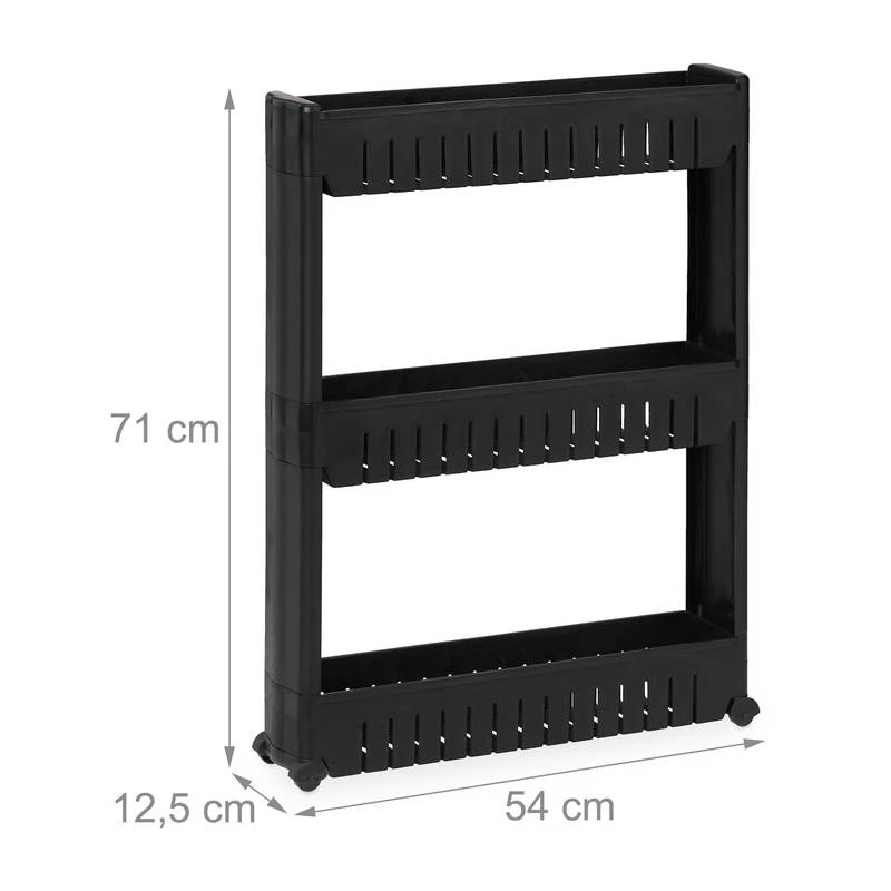 Étagère De Cuisine à Roulettes 3 Niveaux – Image 5