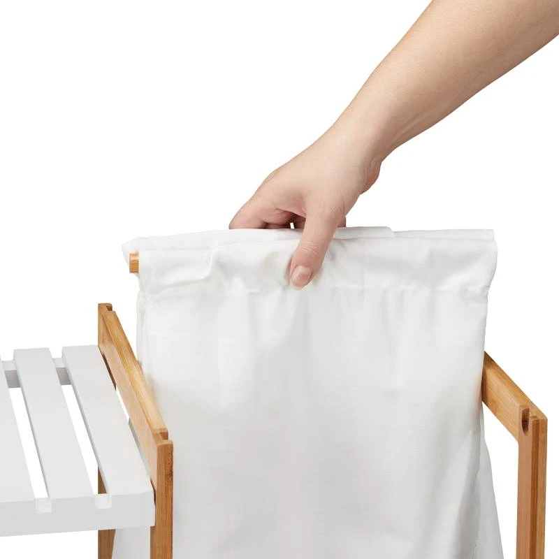 Étagère à 4 Niveaux Avec Panier à Linge – Image 6