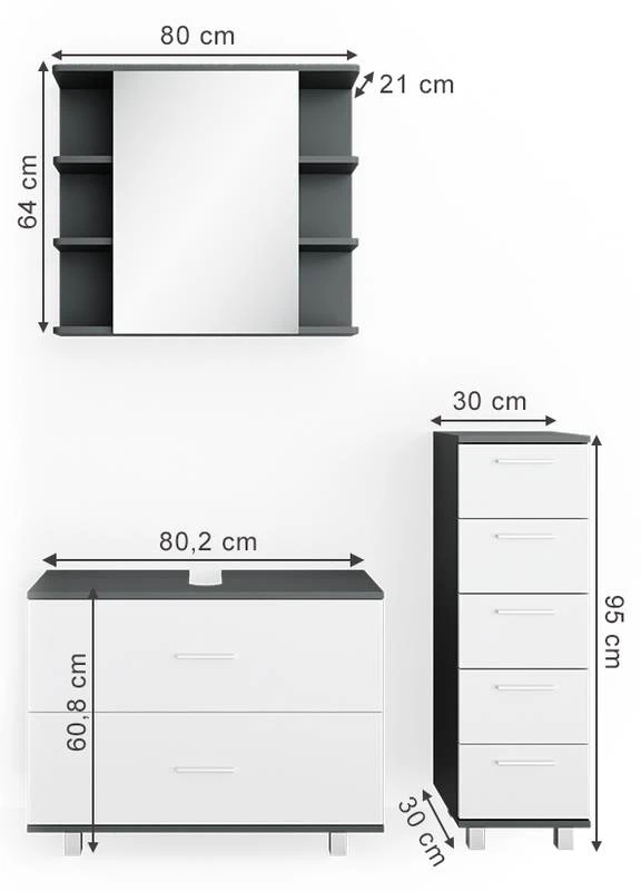 Salle De Bains Ilias Anthracite (3 él.) – Image 6