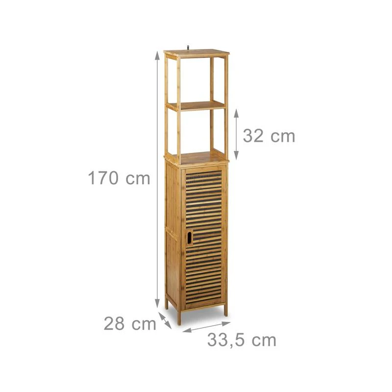 Armoire De Salle De Bain Bambou 5 étages – Image 10