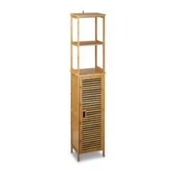 Armoire De Salle De Bain Bambou 5 étages