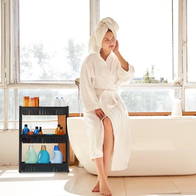 Étagère De Cuisine à Roulettes 3 Niveaux – Image 4