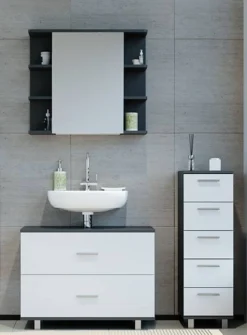 Salle De Bains Ilias Anthracite (3 él.)