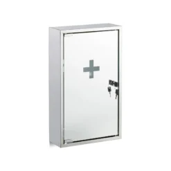 Armoire à Pharmacie Inox Porte Miroir