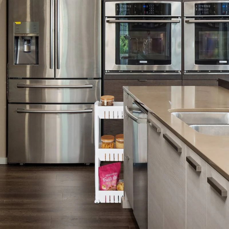 Étagère De Cuisine à Roulettes 3 Niveaux – Image 6