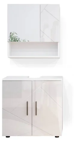 Salle De Bain Irma Blanc Brillant(2 él.)