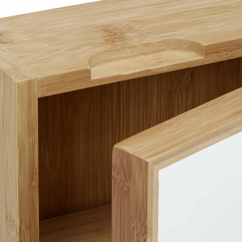 Armoire De Salle De Bain Miroir Bambou – Image 6