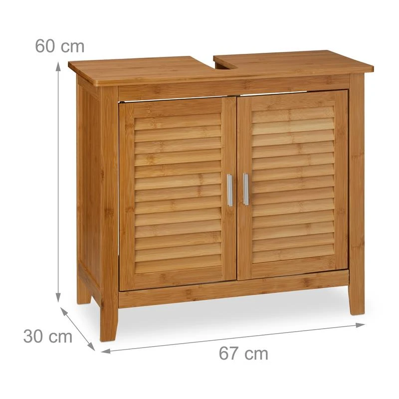Meuble Dessous De Lavabo LAMELL Bambou – Image 8