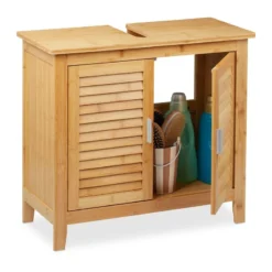 Armoire Dessous De Lavabo Bambou