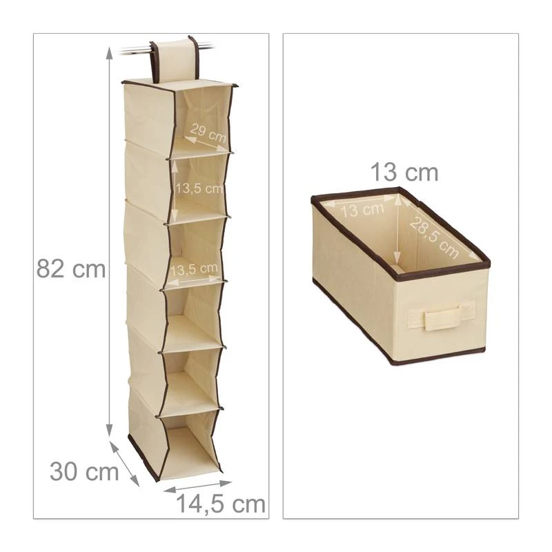 3xÉtagère Suspendue Tissu Armoire – Image 5