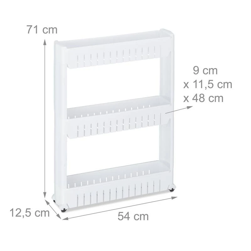 Étagère De Cuisine à Roulettes 3 Niveaux – Image 13