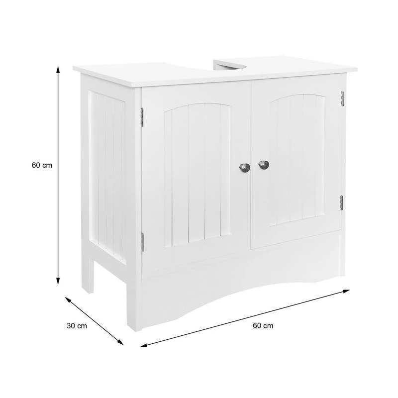 Meuble Sous-vasque 60x30x60cm Blanc – Image 6