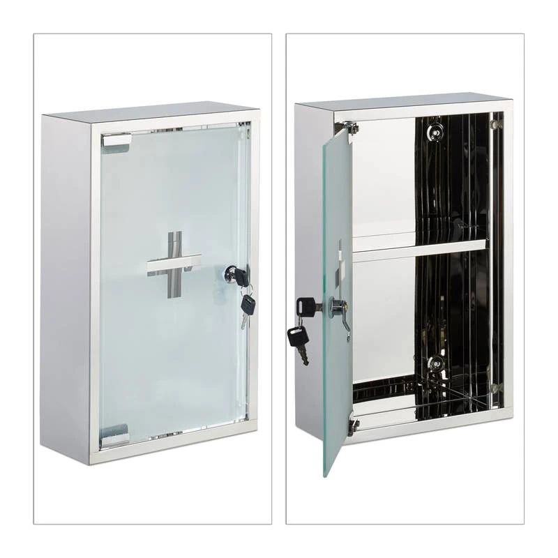 Armoire à Pharmacie Inox Porte Verre – Image 4