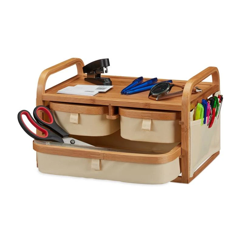 Commode Mini En Bambou 3 Casiers SDB – Image 5