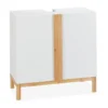 Meuble Dessous De Lavabo En Bambou Blanc
