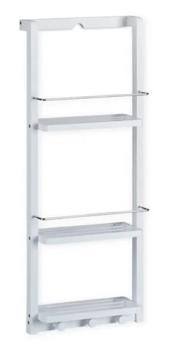 Étagère Douche Suspendue Bambou Blanc