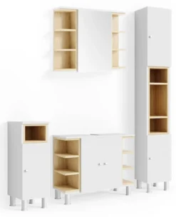 Salle De Bain Aquis Blanc (4 élements)